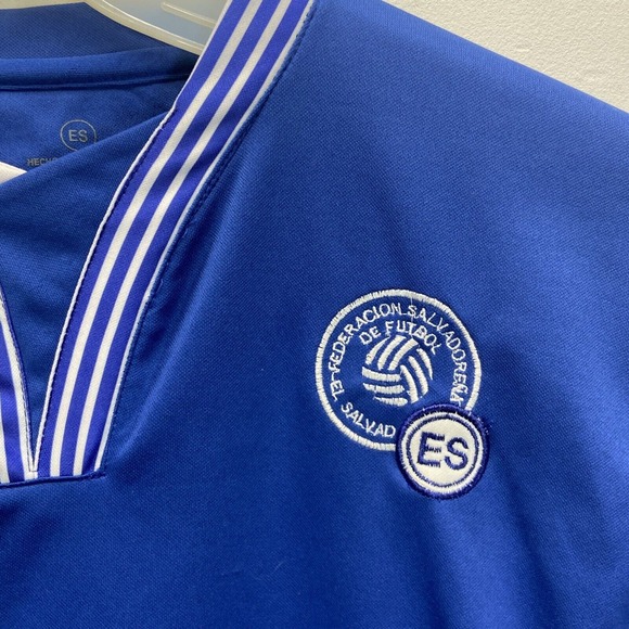 El Salvador Mitre Soccer Futbol Jersey 2015 S/S Blue Azul Size XL Extra Large - Picture 3 of 8